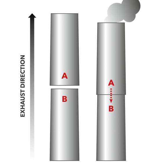 Rura spalinowa sztywna 120 mm / 1 m