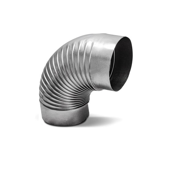 Rura spalinowa, łuk 90°, 150 mm