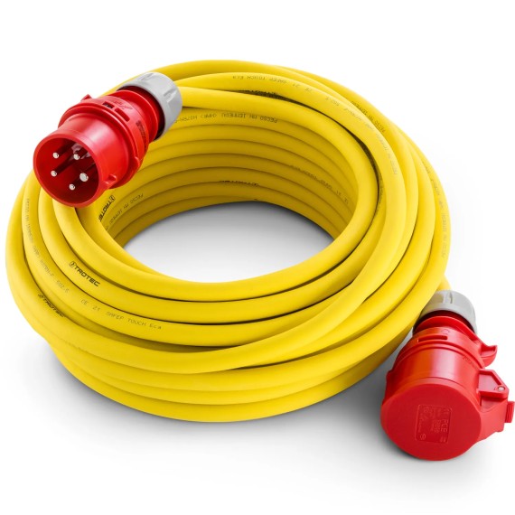 Przedłużacz profesjonalny 20 m / 400 V / 2,5 mm² - Wyprodukowano w Niemczech