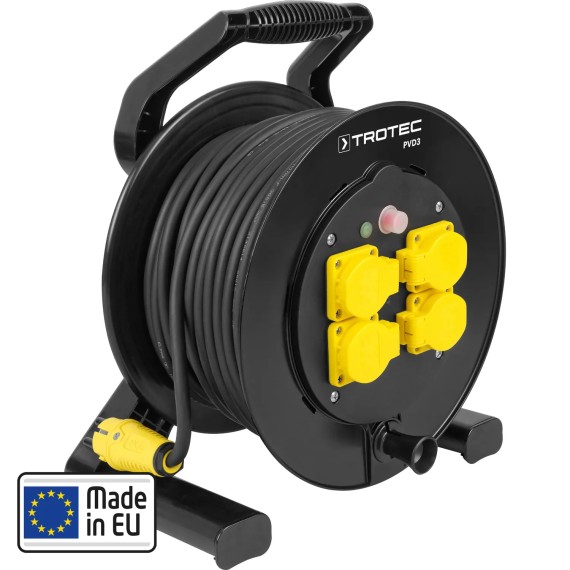 Bęben kablowy PVD3 / przewód 40 m czarny