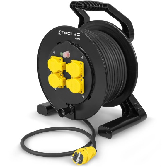 Bęben kablowy PVD3 / przewód 40 m czarny