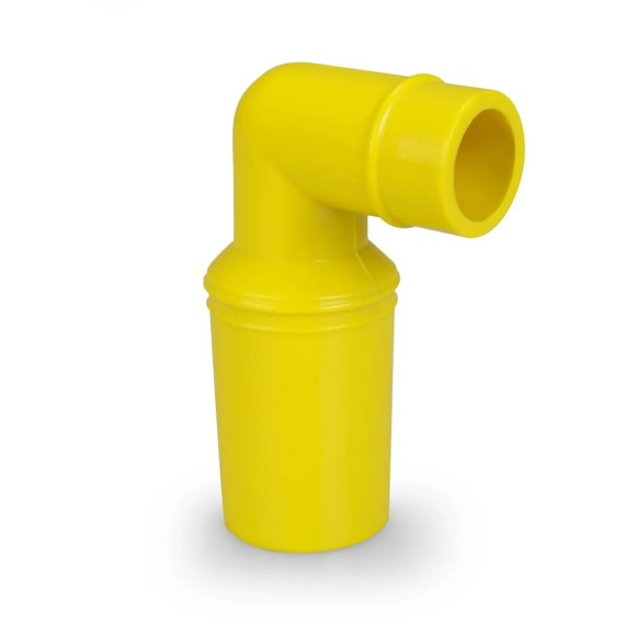 VQuick kątowy króciec gumowy do doprowadzania powietrza do węża o średnicy 38 mm